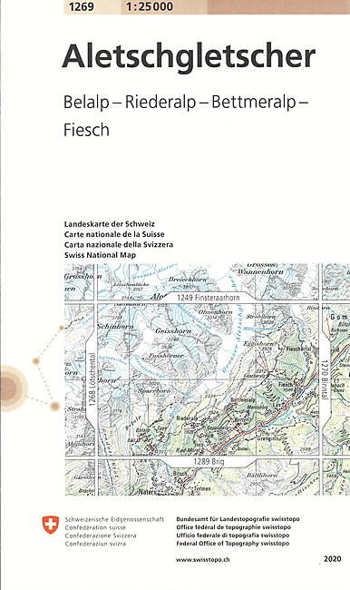 BUNDESAMT - 1269 ALETSCHGLETSCHER ECHELLE 1 25 000