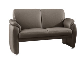 Ledersofa 2-Sitzer BORNHOLM 140 cm Lederbezug elephantgrau
