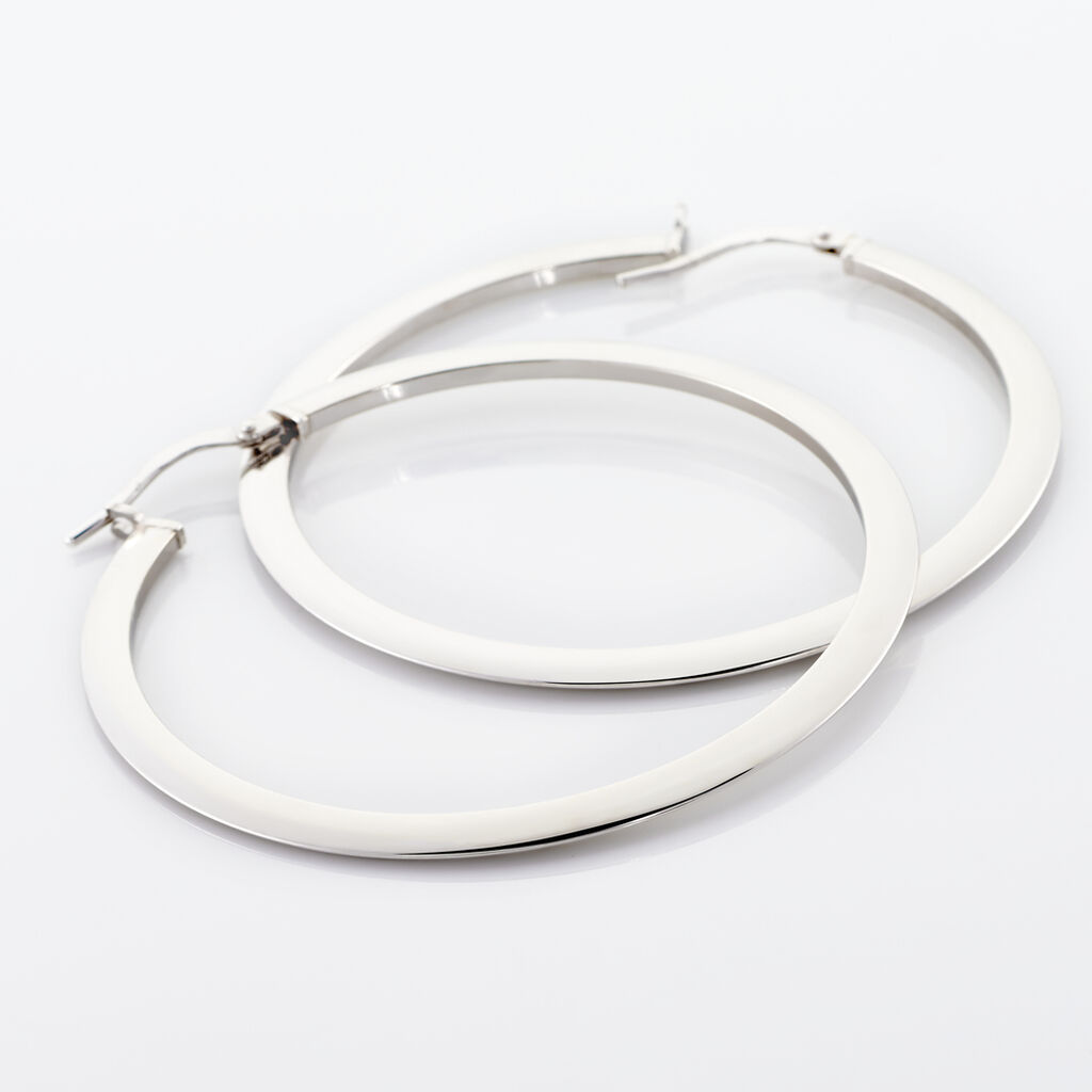 Créoles Argent Blanc Hally