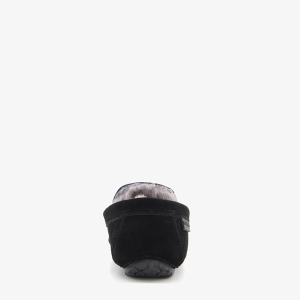 Hush Puppies suede dames pantoffels zwart