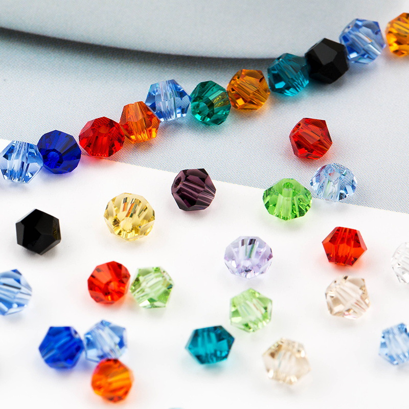 (200er Set) 3mm Schimmernde Glas Perlen DIY Bastel Schmuck Zwischenperle für Armband / Kette - Schwarz
