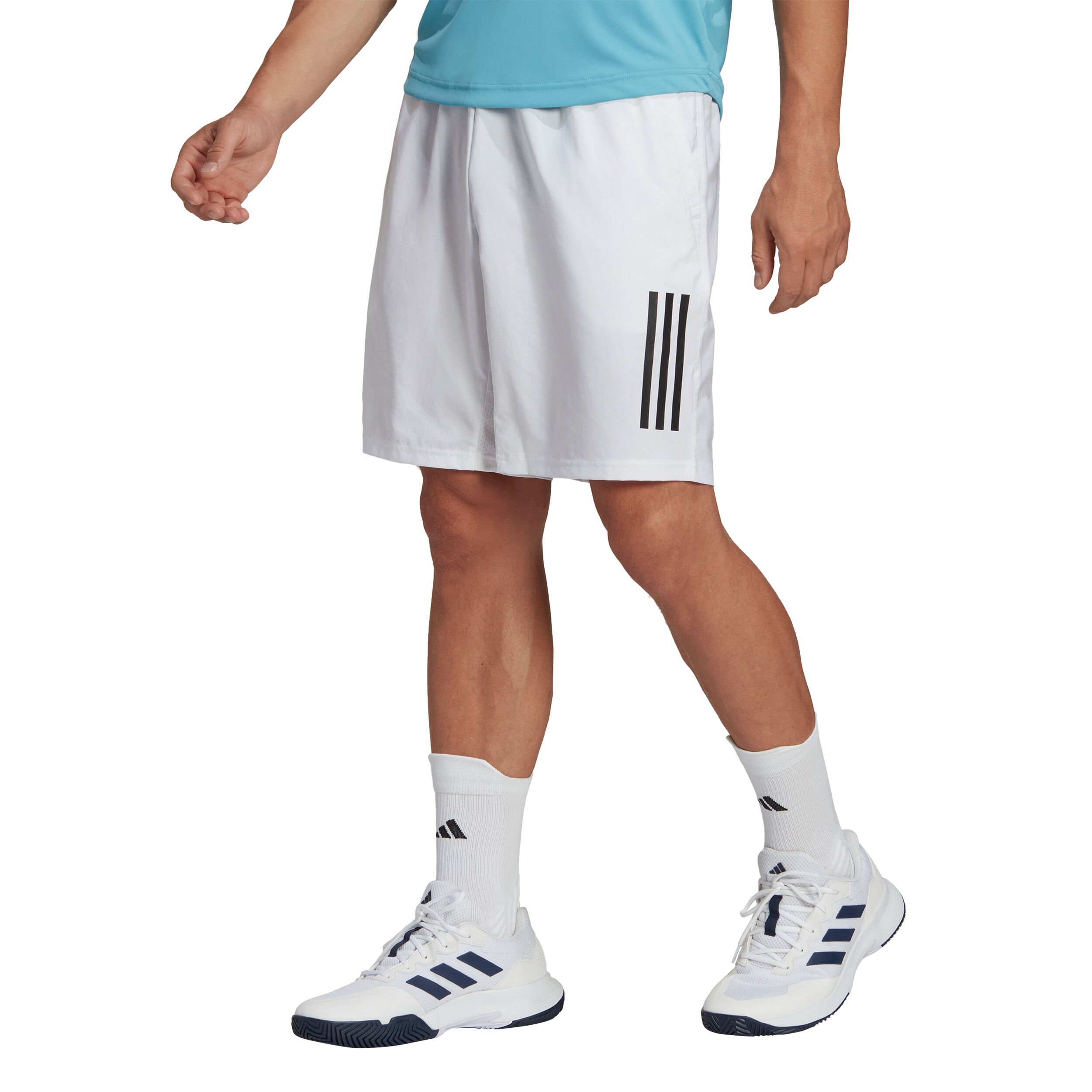 adidas Club 3-Stripes 7in Shorts Hommes - Blanc , Noir