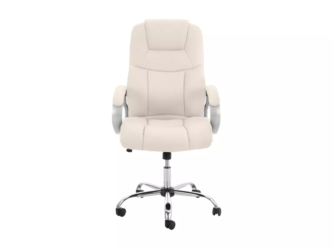 Chaise de bureau - Similicuir & Métal - Crème - Apoll XL