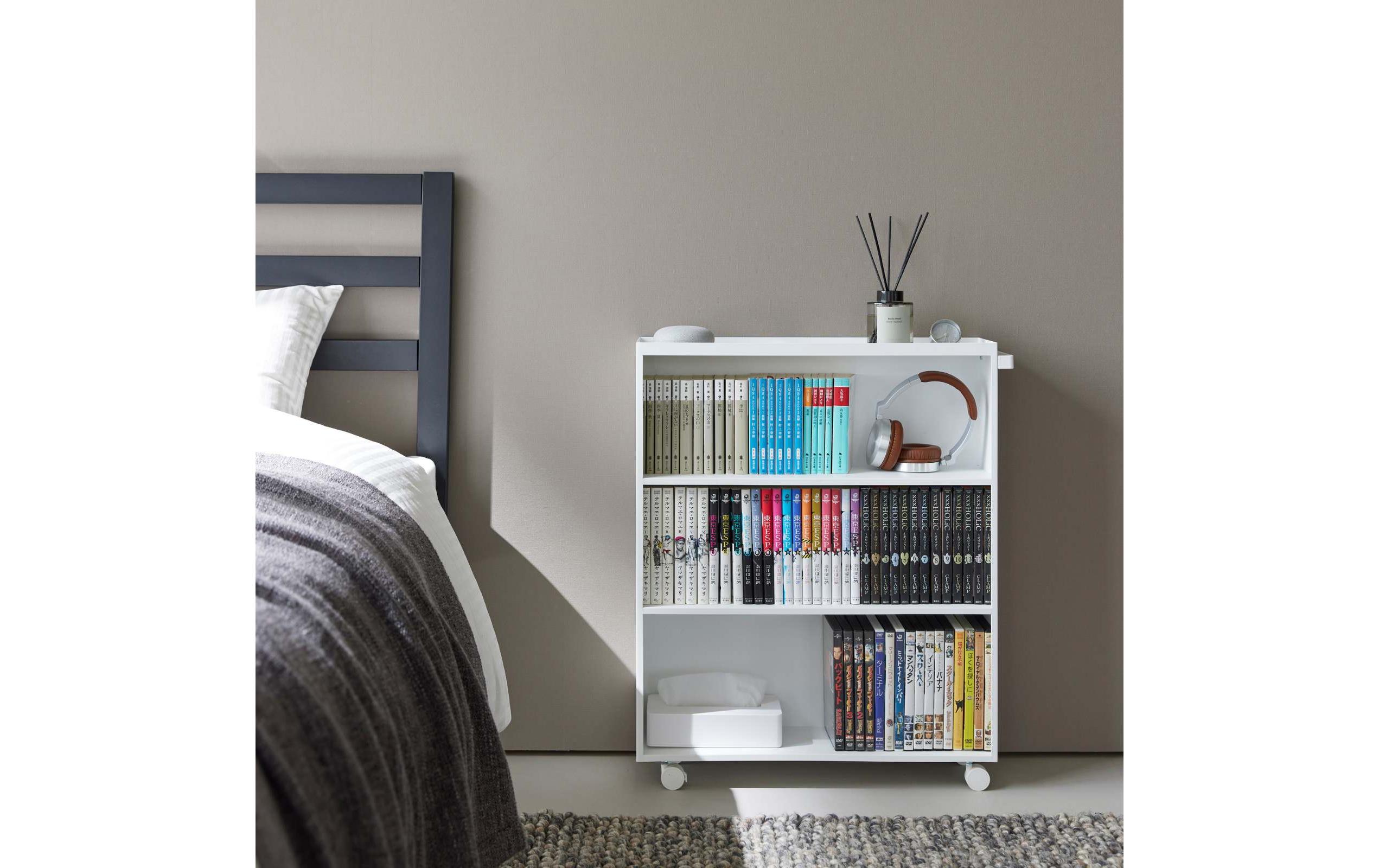 Regal Tower Weiss<br>Bücherwagen