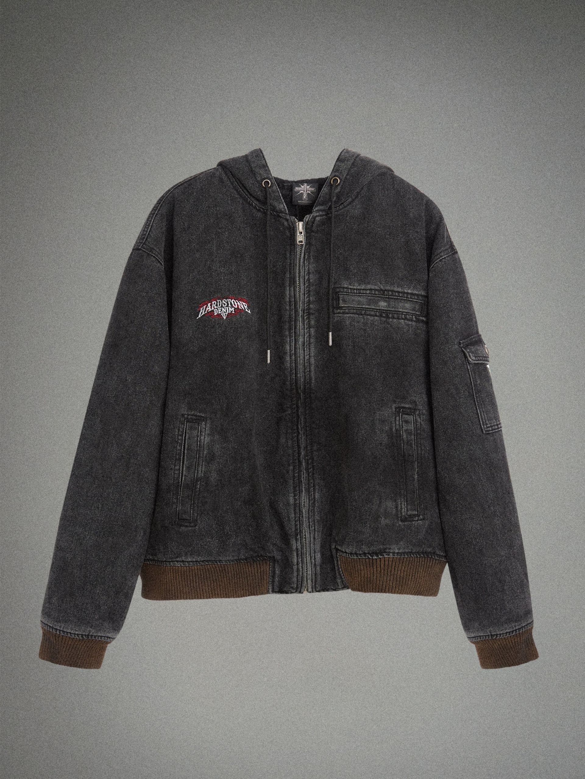 Jaqueta com capuz em jeans HARDSTONE