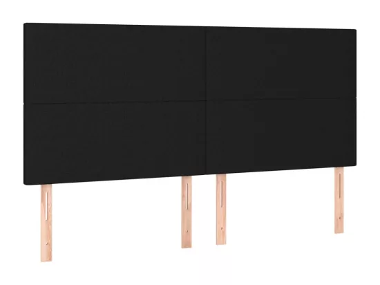 Sommier tapissier avec matelas et LED Noir 180x200 cm Tissu