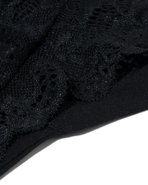 string femme micro en dentelle noir