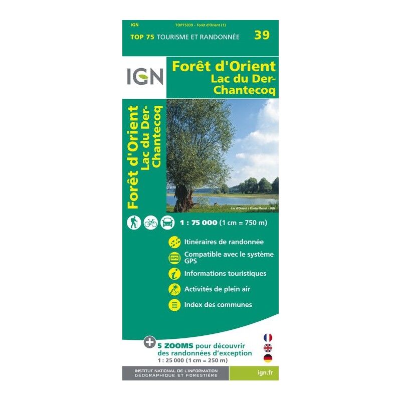 Foret D'Orient / Lac Du Der - Carte topographique