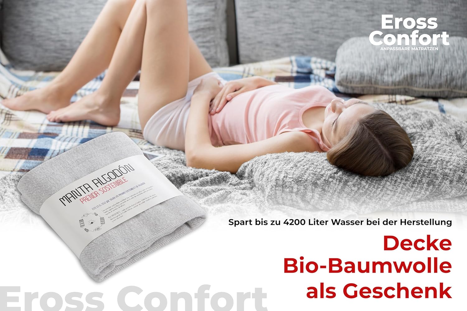 Matratze für Schlafsofa mit Klick-Klack-System, 140 x 190 cm, abnehmbarer Bezug, waschbar, atmungsaktiv, hypoallergen, Geschenk Plaid für Sofa, Bett, Kern aus HD-Schaumstoff, mittlere
