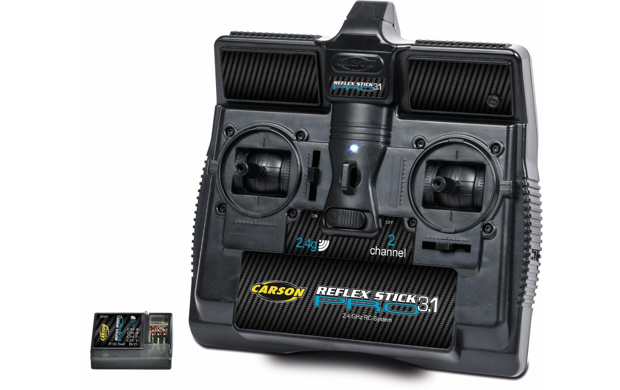 Fernsteuerung Reflex Stick Pro 3.1 2 Kanal mit Empfänger2-Kanal Sender für RC Fahrzeuge