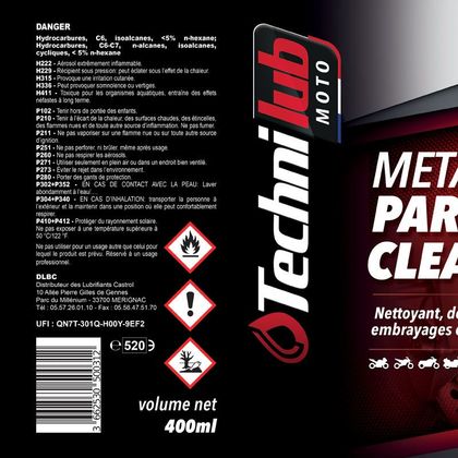 Nettoyant Technilub METAL PARTS CLEANER 0,4L Universel