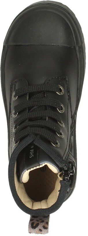 Shoesme Veterschoen hoog zwart