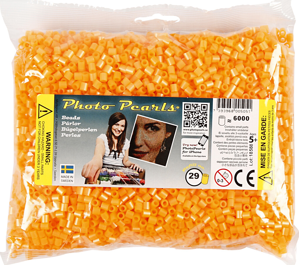 Photopearls - Medium - Abrikos 29 - 6000 Stk. - Nabbi Fotoperler