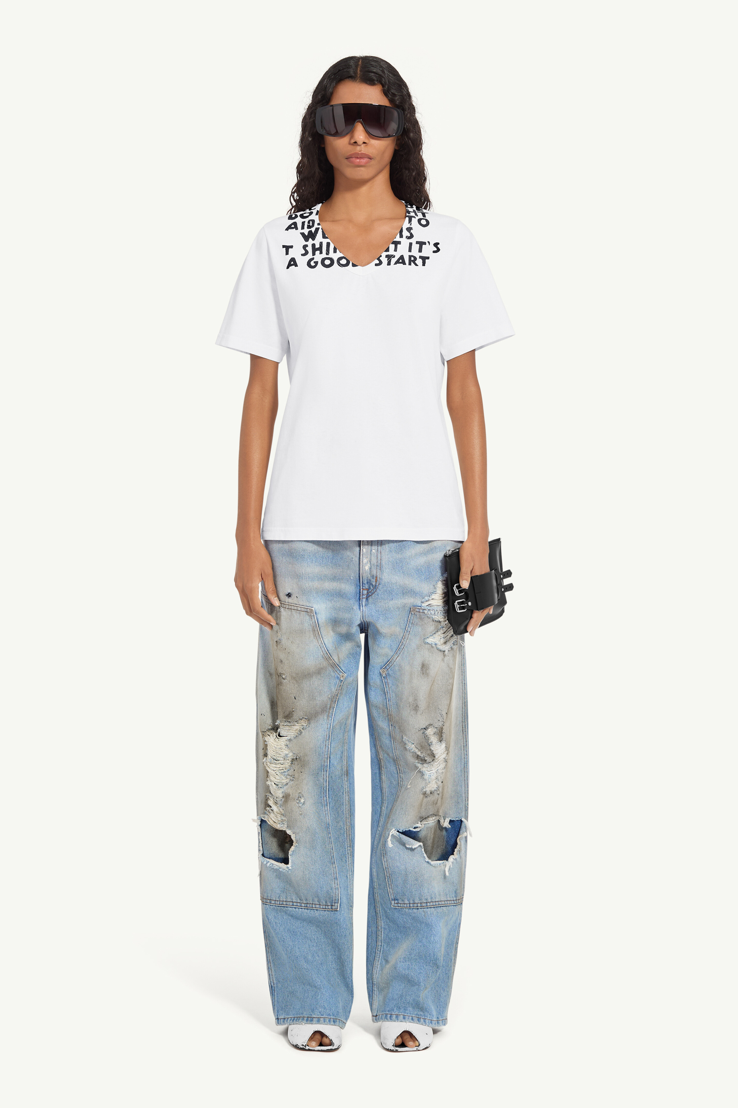 T-shirt col en V SIDA