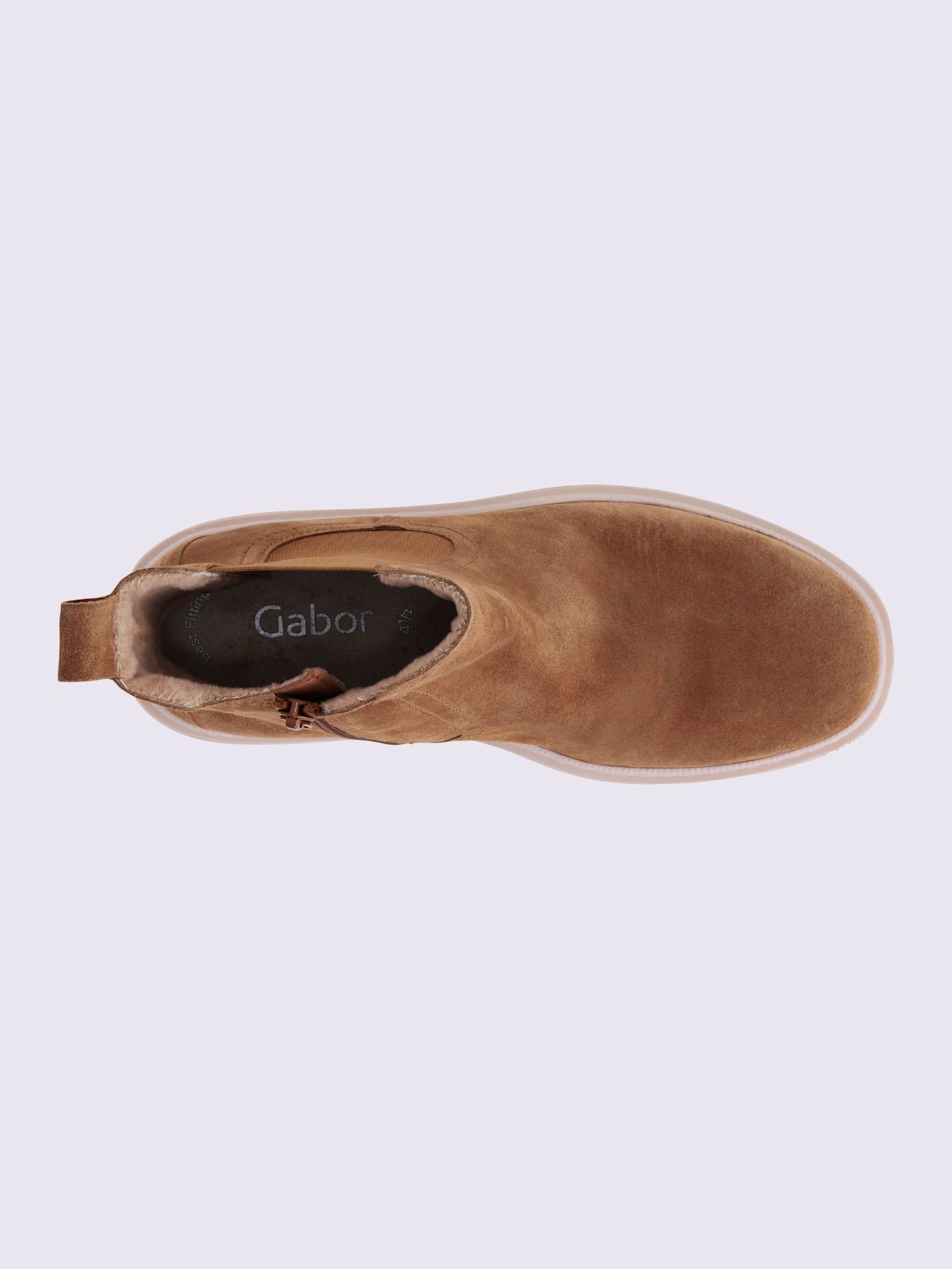 Bottines cuir velours de veau