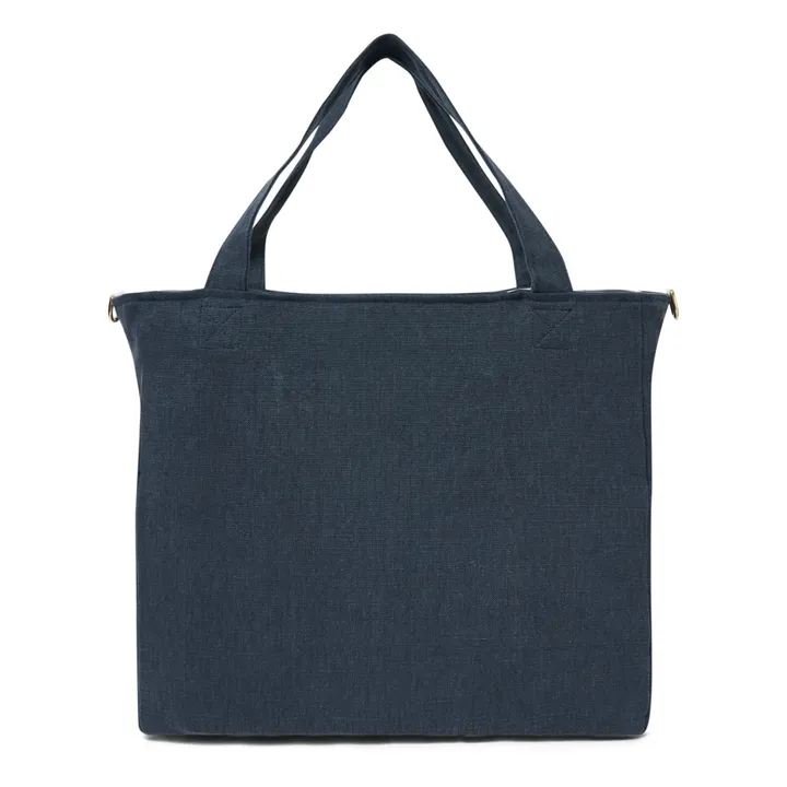 Adorna Sac zippé en lin | Bleu marine