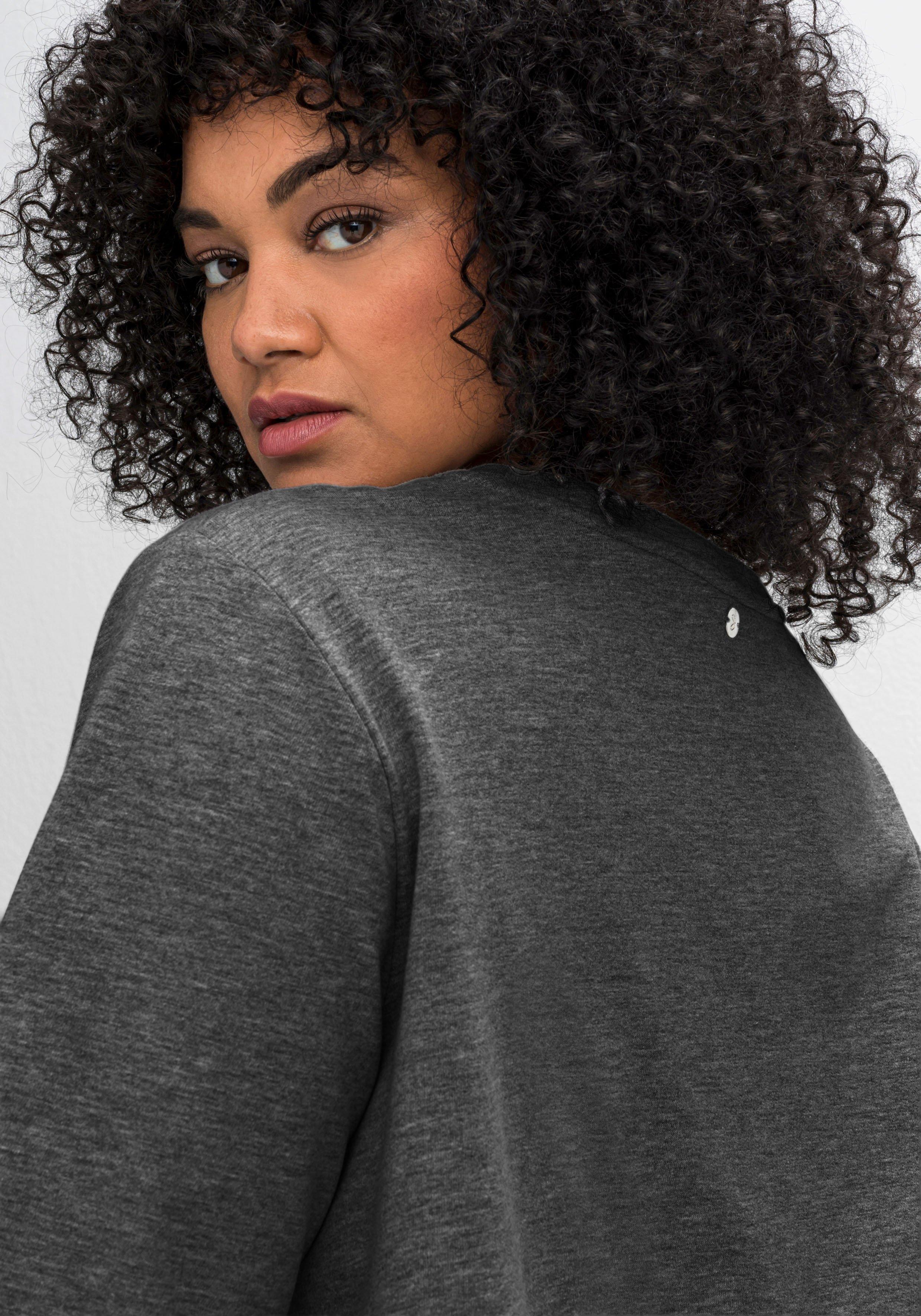 Sweatshirt mit Gummibund und 7/8-Ärmeln