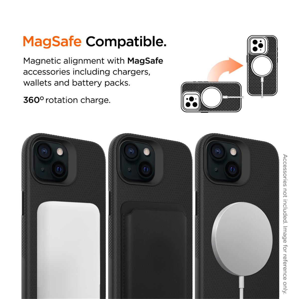 iPhone 15 MagSafe North Case Premium Hybrid Schutzhülle (EGCA00690) - Schwarz