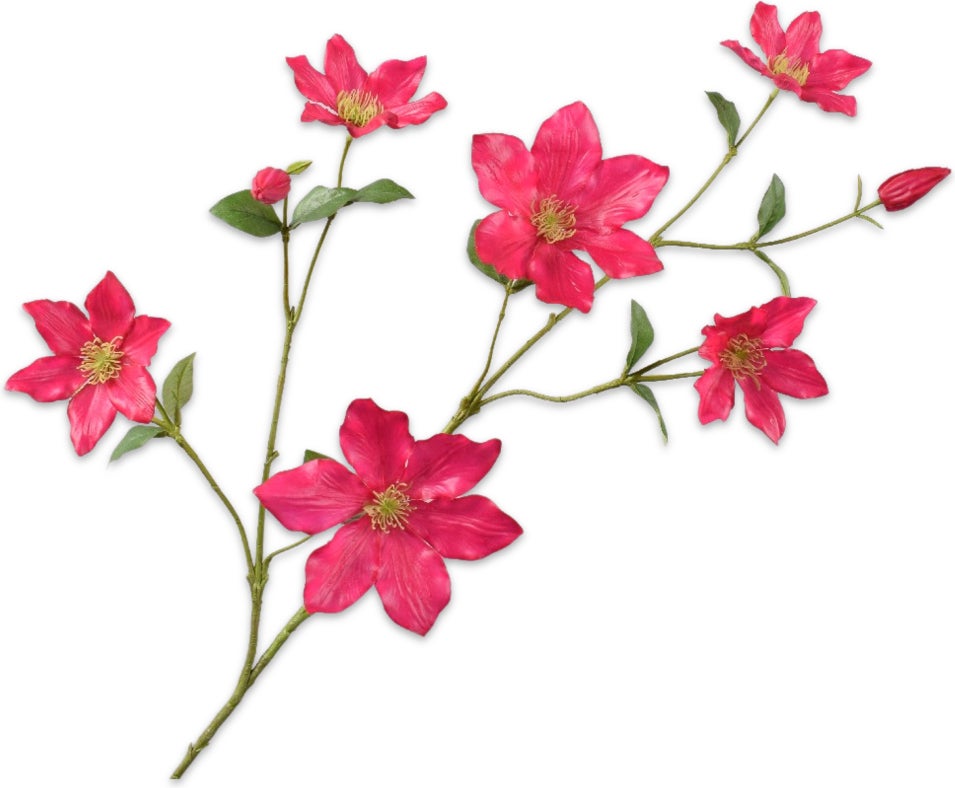 Silk-Ka kunstbloem Clematis roze 94 cm