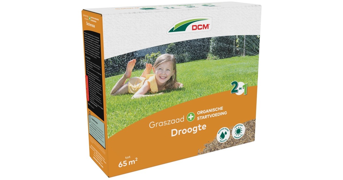 DCMGraszaad Plus Droogte 2,275 kg zaden  (Tot 65 m²)