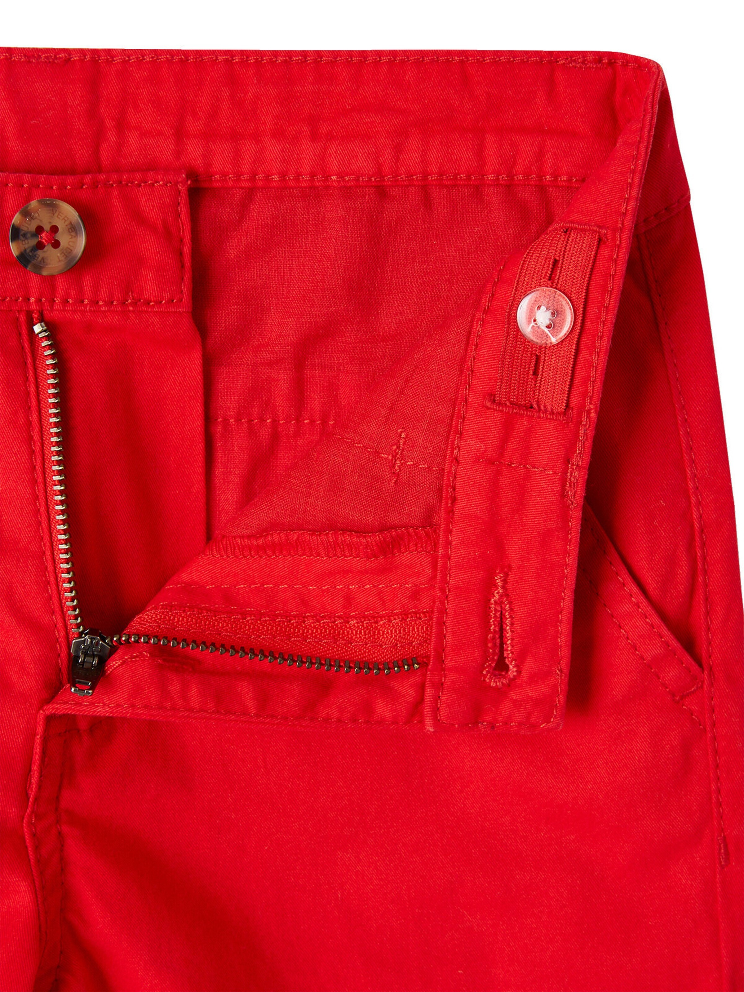 Vertbaudet Jungen Chino-Shorts, Bundweite verstellbar rot
