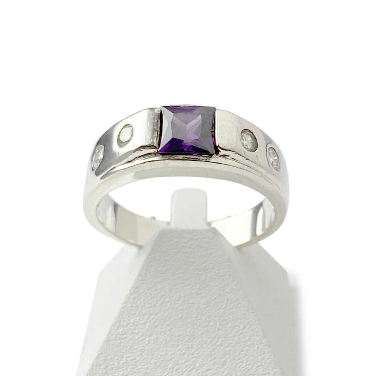 Bague d'occasion argent 925 zirconias
