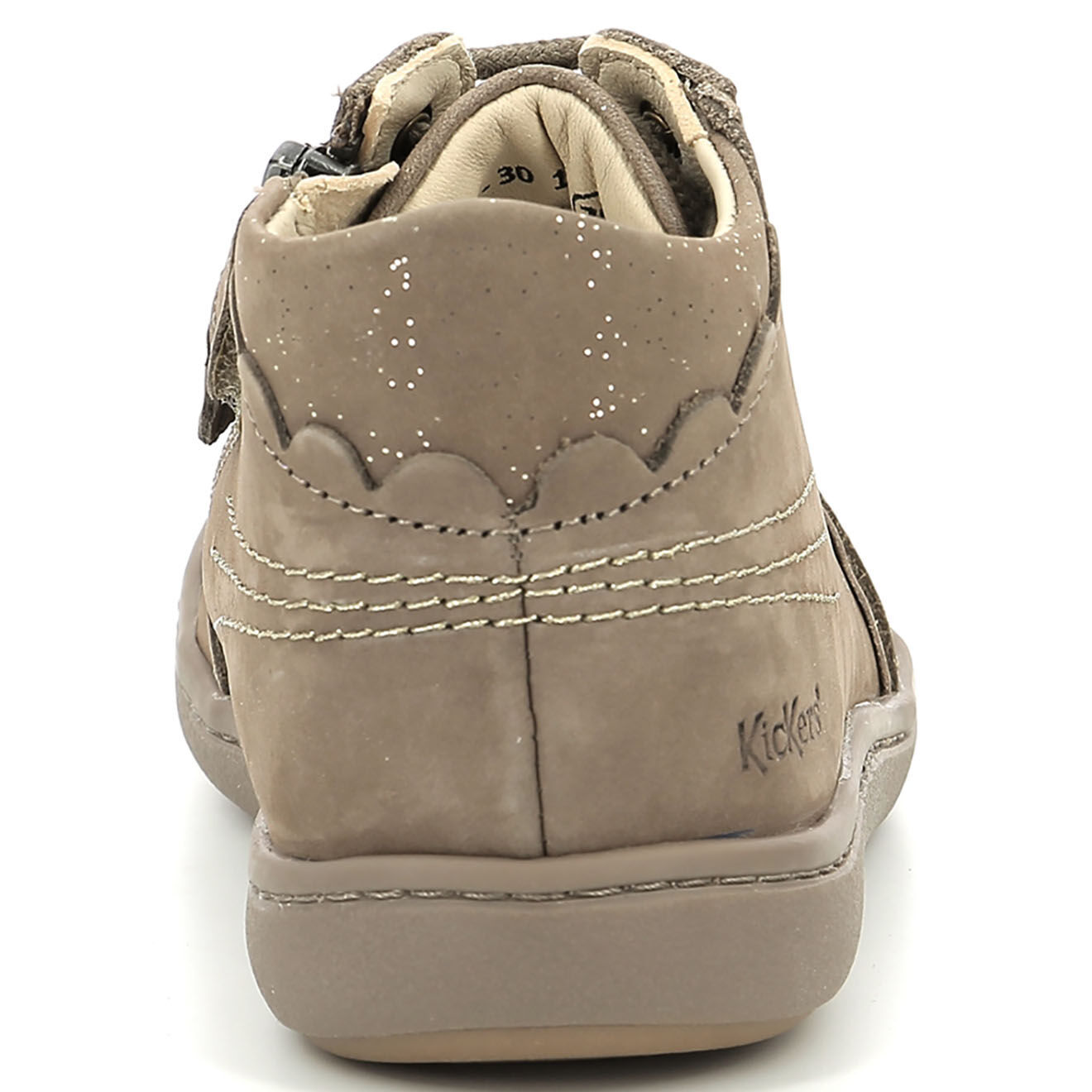 Kickers Bottillons en Cuir Kickpinns taupe