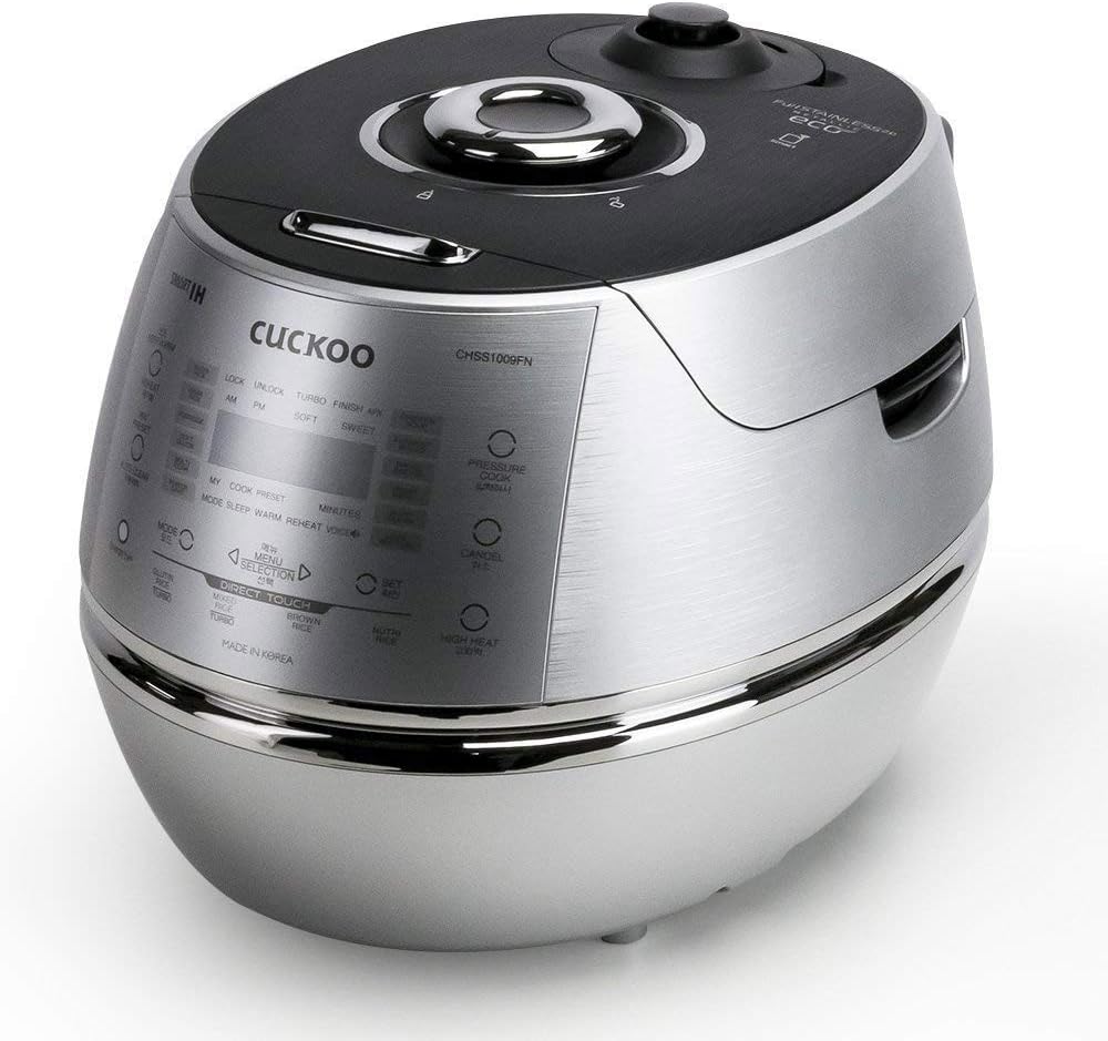 CUCKOO CRP-CHSS1009FN Dampfdruck-Reiskocher Rice Cooker 1,8l 10 Tassen | IH Induktions-Heiztechnik | Programmierbar | GABA-Reis | DSP-Technologie | Sicherheitsdampfventil