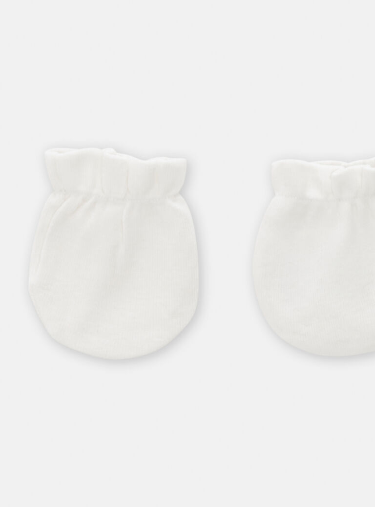 Moufles écrues mixtes anti griffure
