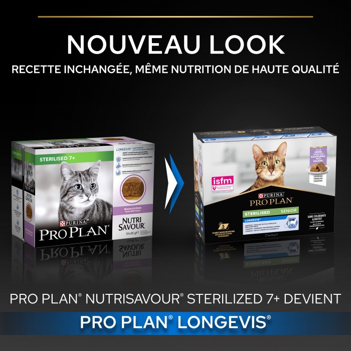 Proplan Nutrisavour Sterilised 7+ Longevis en mousse