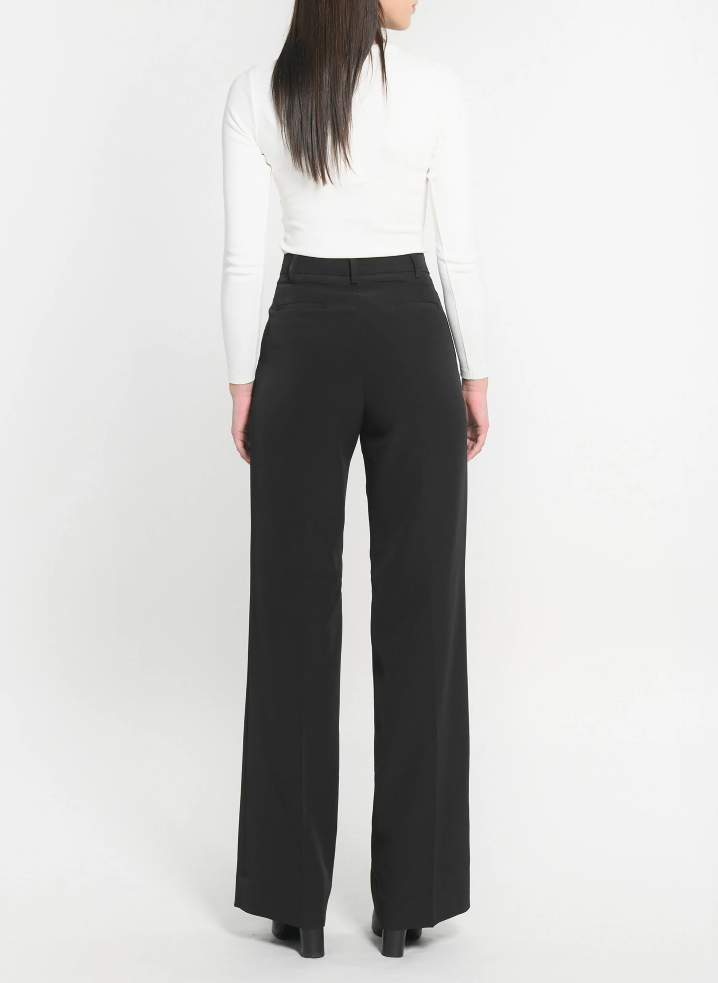 MATHILDA - Pantalon droit taille basse | Noir