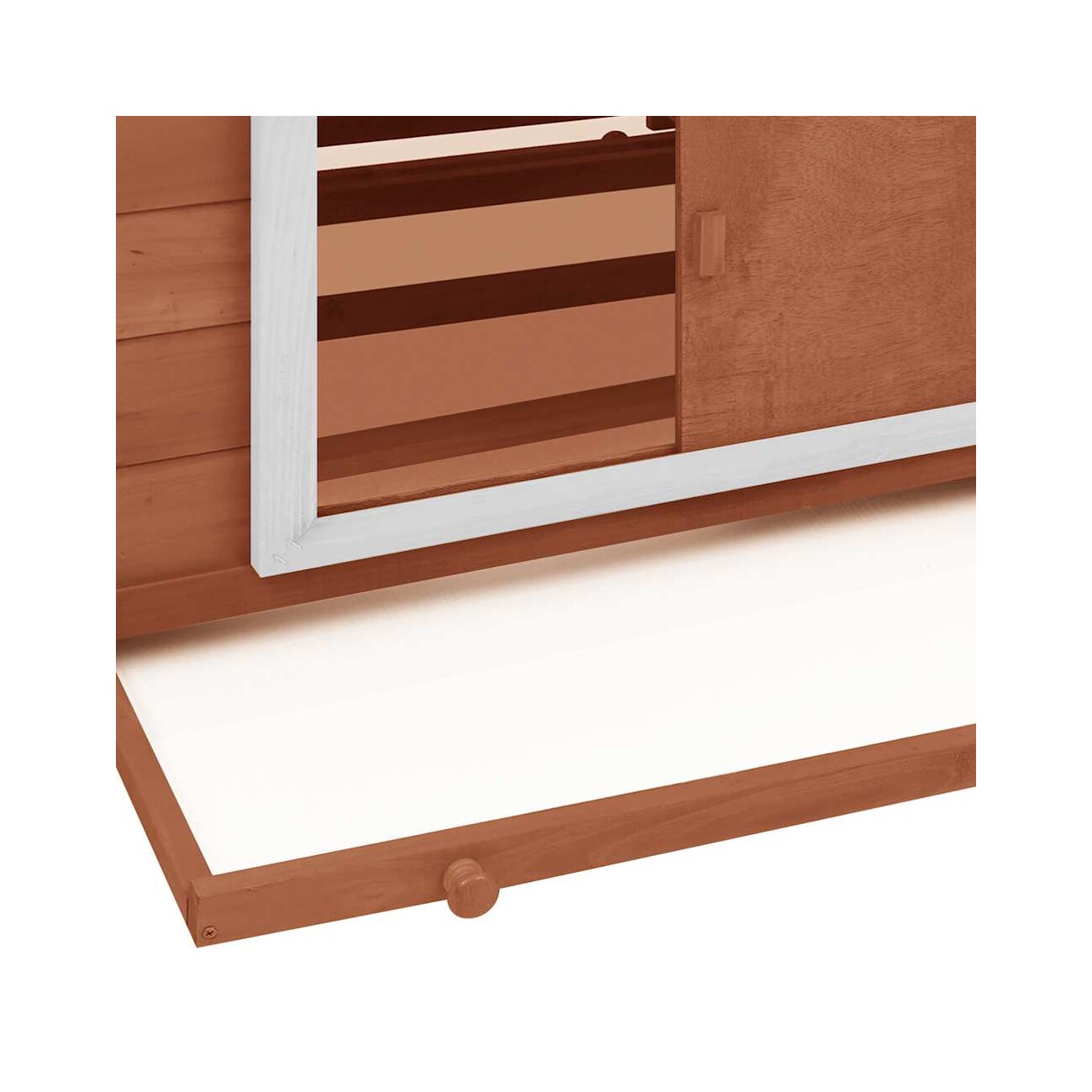 VidaXL Hühnerstall 150 x 96 x 110 cm (B x T x H) rosiges braun