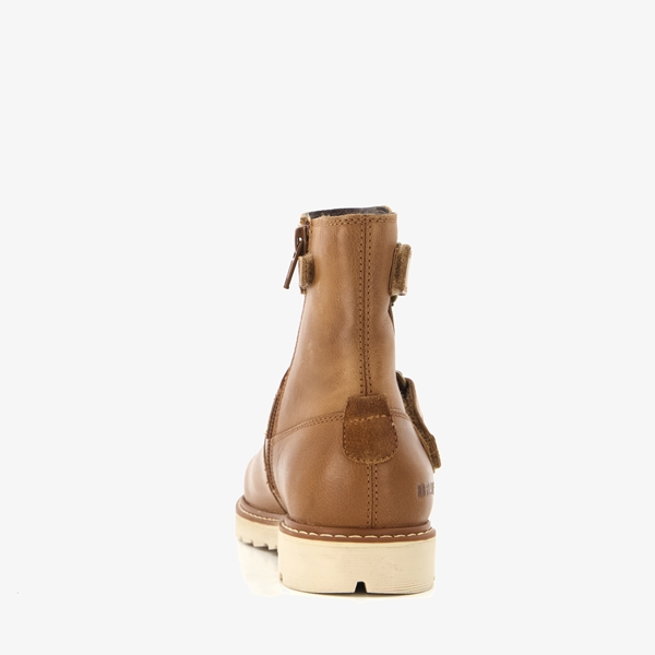 Braqeez leren jongens boots cognac/bruin