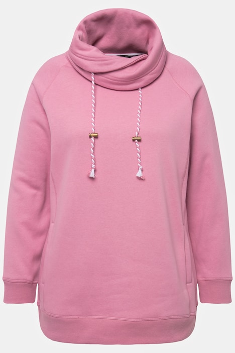 Sweatshirt, weiter Stehkragen, Taschen, Raglan-Langarm