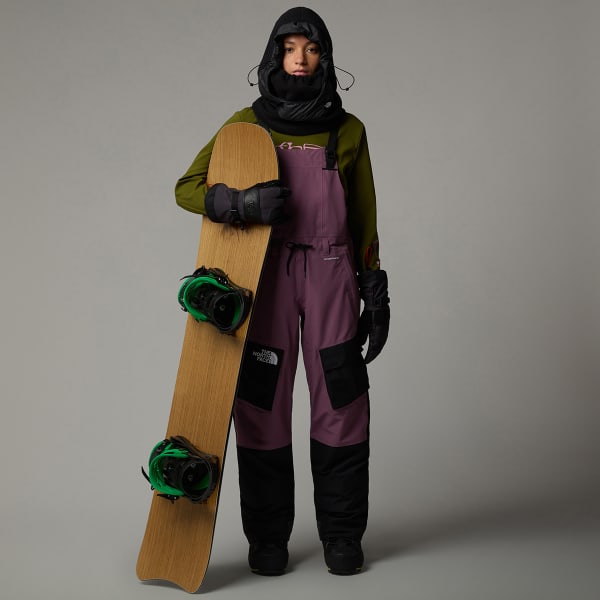 Pantalon de ski THE NORTH FACE W DRAGLINE BIB MIDNIGHT MAUVE/TNF BLACK