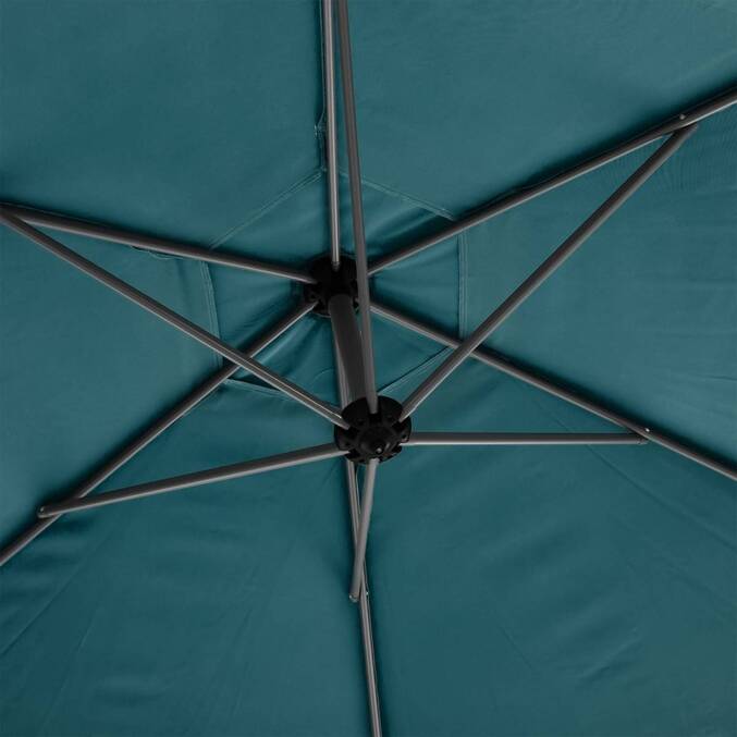 Parasol déporté rond MANOA Bleu canard
