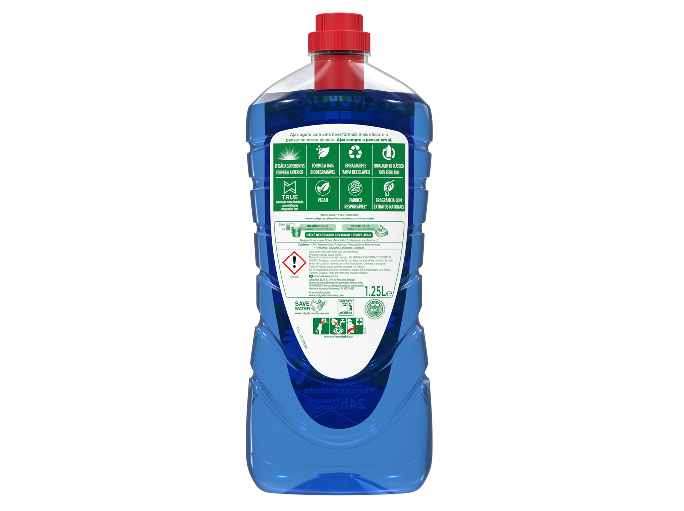 Lava Tudo Festa de Flores Fragrância Flores Montanha Ajax 1250ml