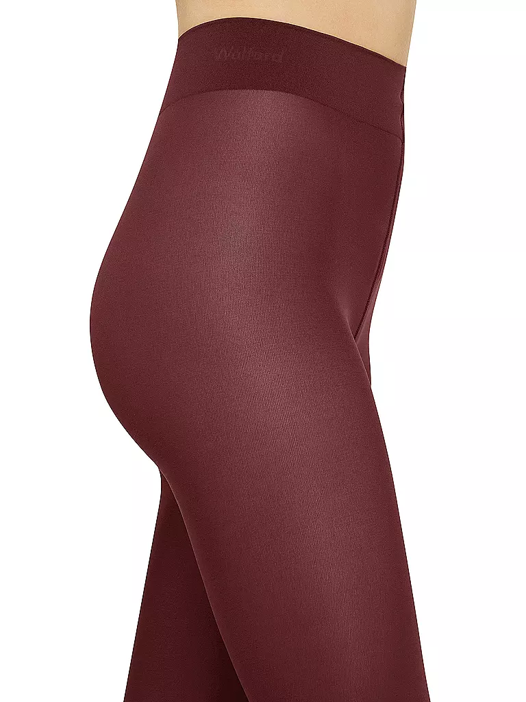 WOLFORD Feinstrumpfhose VELVET DE LUXE 66 port royal dunkelrot