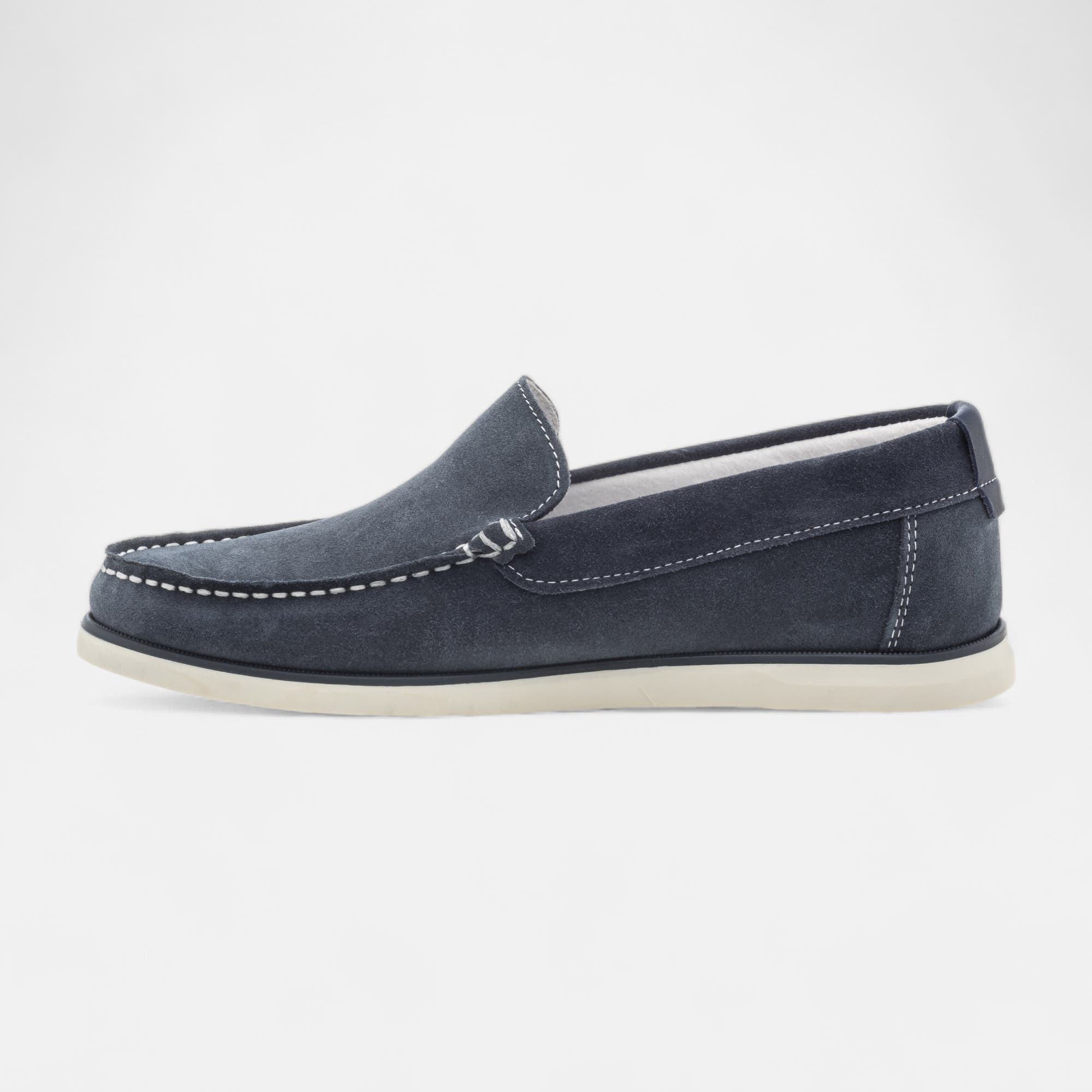 Chaussures bateau Homme en cuir jeans