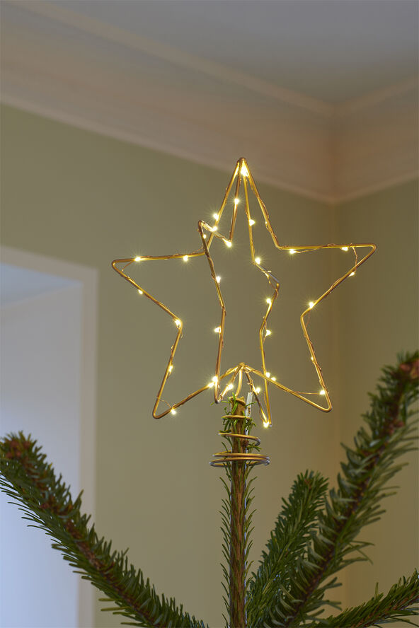 Sirius Christina Juletræstop, H25cm, Guld Guld