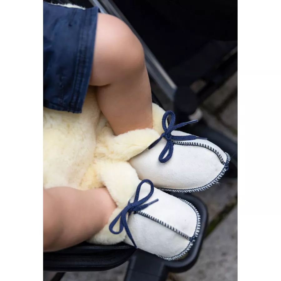 Werner Christ Baby Lammfellschuhe BABY navy