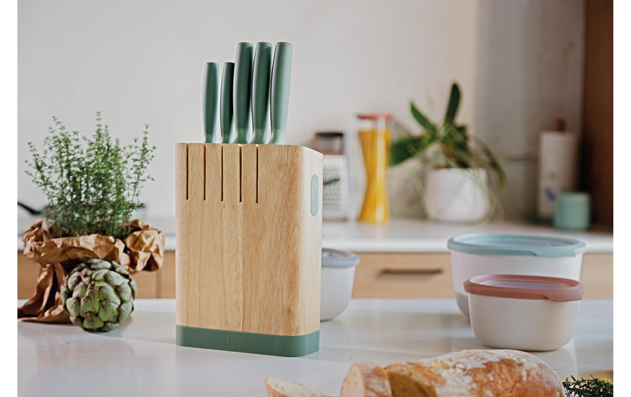 Messerblock-Set mit Messer Leo Forest 6-teilig6-tlg, Messerblock-Set Forest