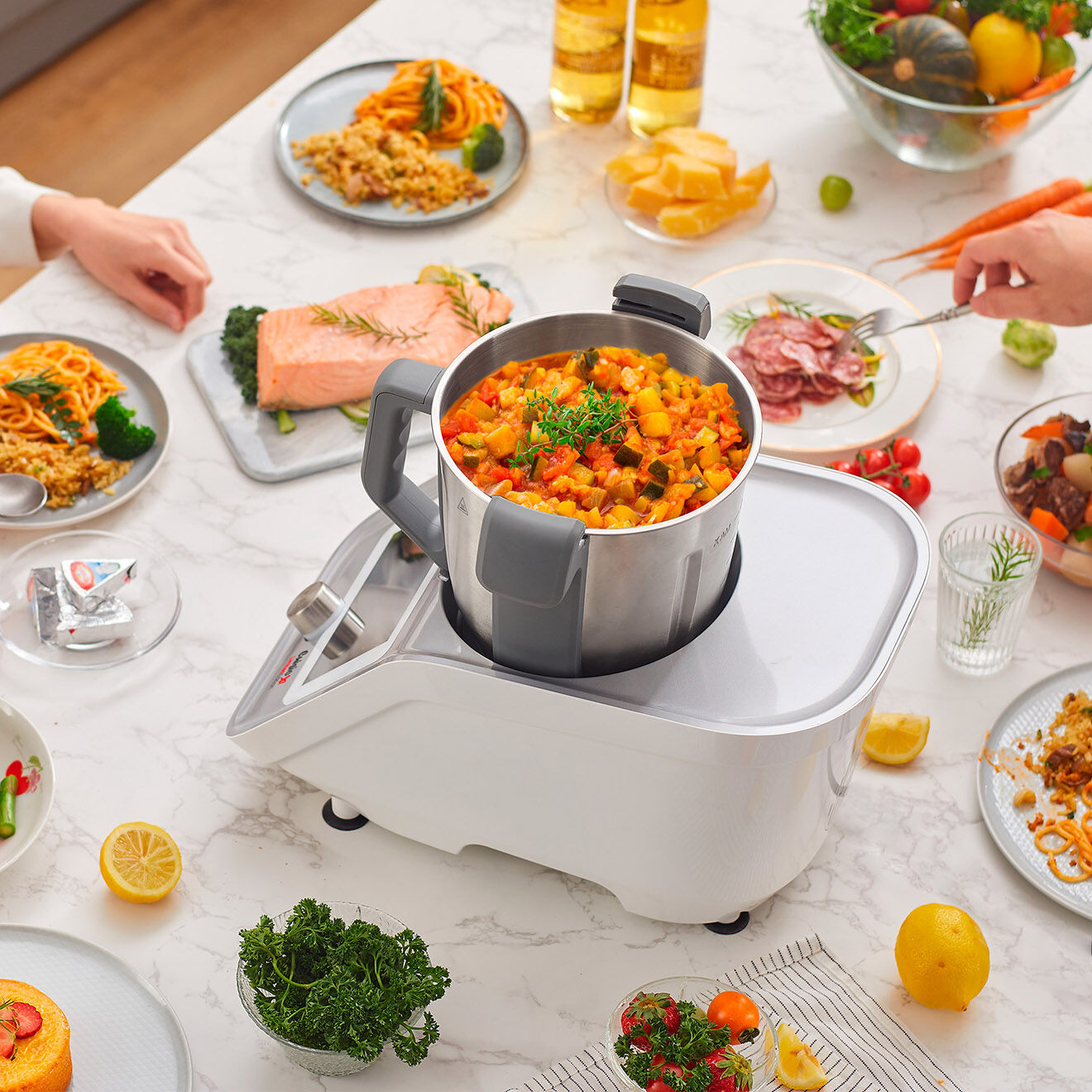 Kitchencook Robot Cuiseur connecté Cuisio multifonction multicolore - 3 L