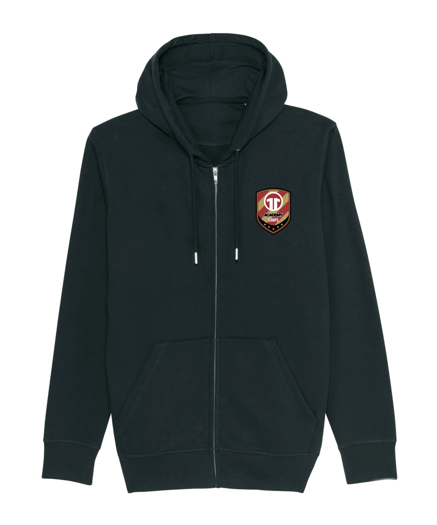 11ts Academy Zip-Hoody Brustlogo Schwarz