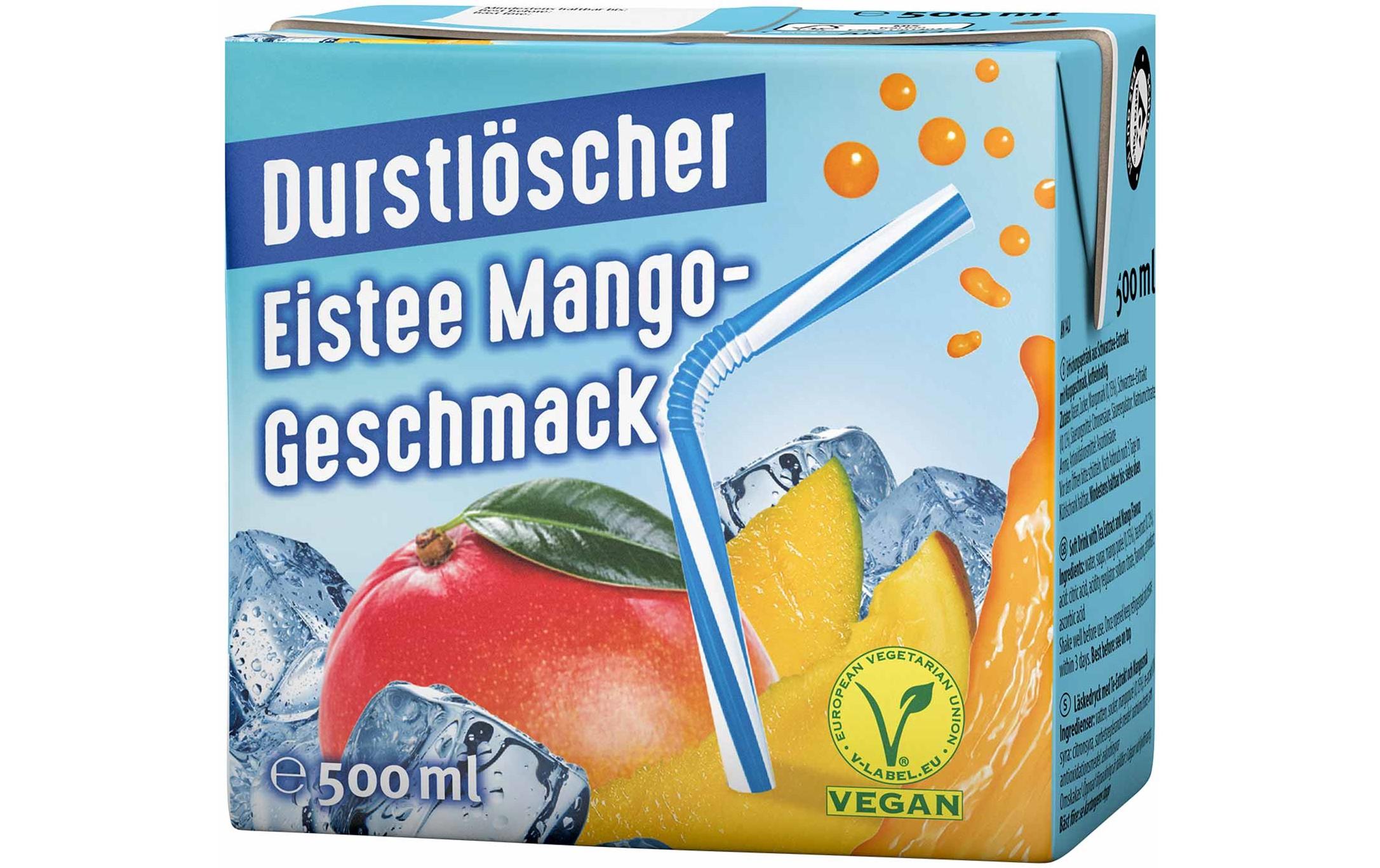 Eistee Mango 0.5 lErfrischungsgetränk mit Tee-Extrakt und Mango-Geschmack