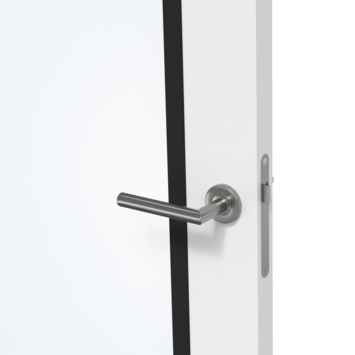 Arne & Bodil binnendeur ABD501 blank glas - wit afgelakt - glaslat diep zwart