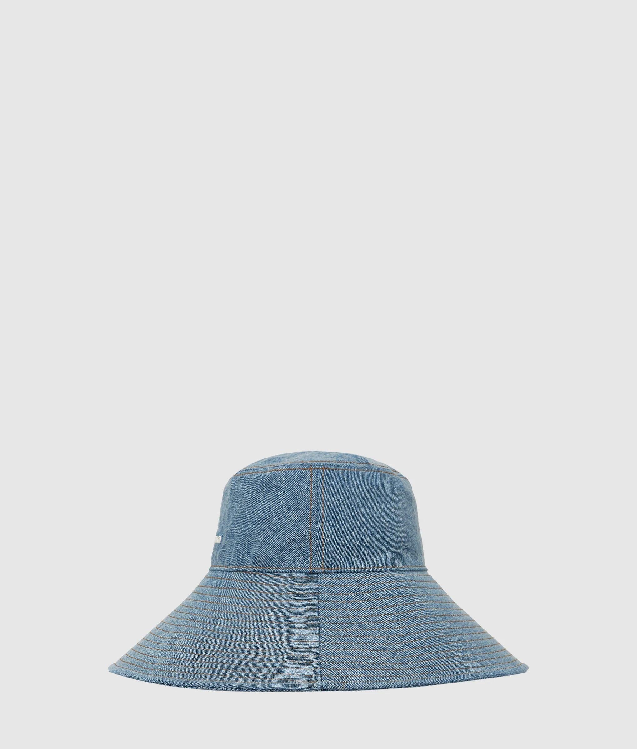 Denim brede rand vissershoedje
