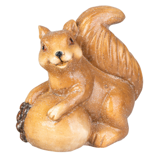 Deko Eichhörnchen - Glitzernd - ca. 14 x 10 x 14,5 cm - 1 Stück