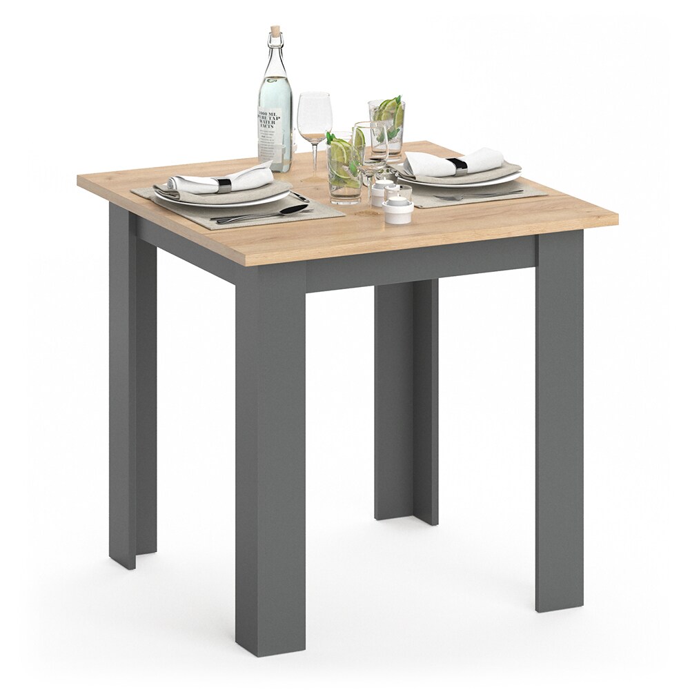 Vicco Esstisch Küchentisch Esszimmertisch 80x80 Kaffeetisch Goldkraft-Anthrazit