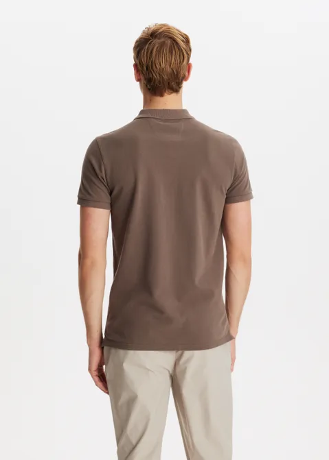 Polo met logo print khaki (KHAKI)